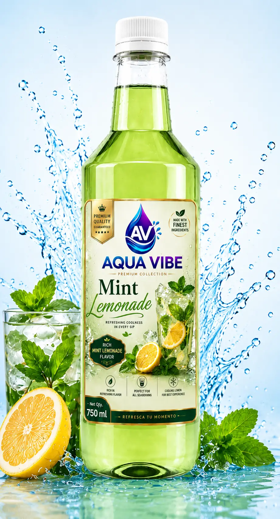 Aqua Vibe Premium Syrups - Mint Lemonade